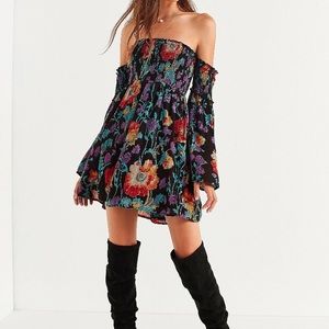 Urban Outfitters off the shoulder floral dress